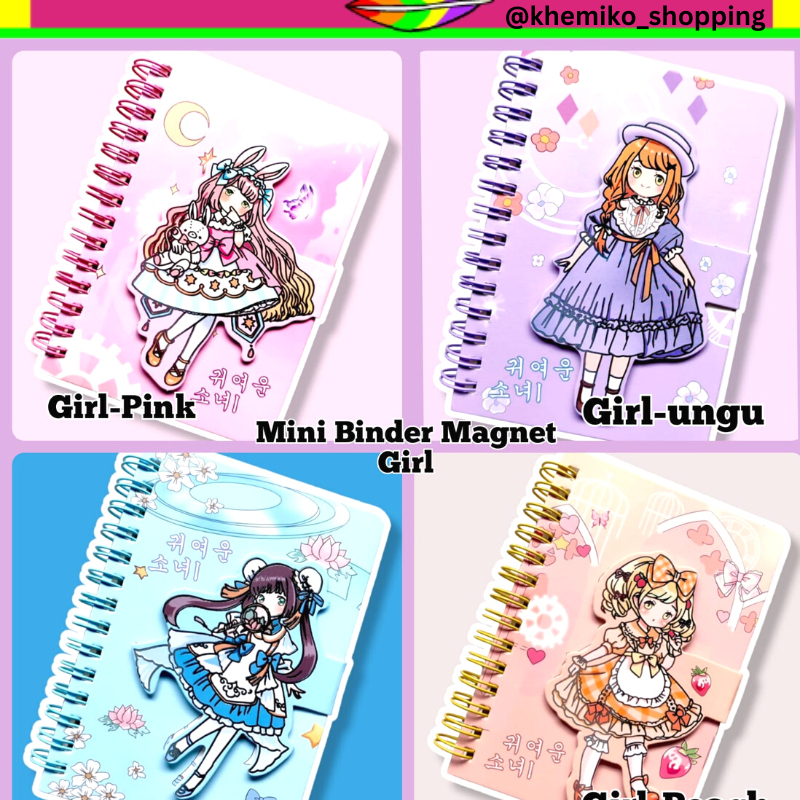 

MINI BINDER BOOK NOTEBOOK BINDER NOTEBOOK LUCU CARTOON DIARY MINIBOOK MEMO KECIL BUKU MEMO LUCU MEMO @khemikoshopping