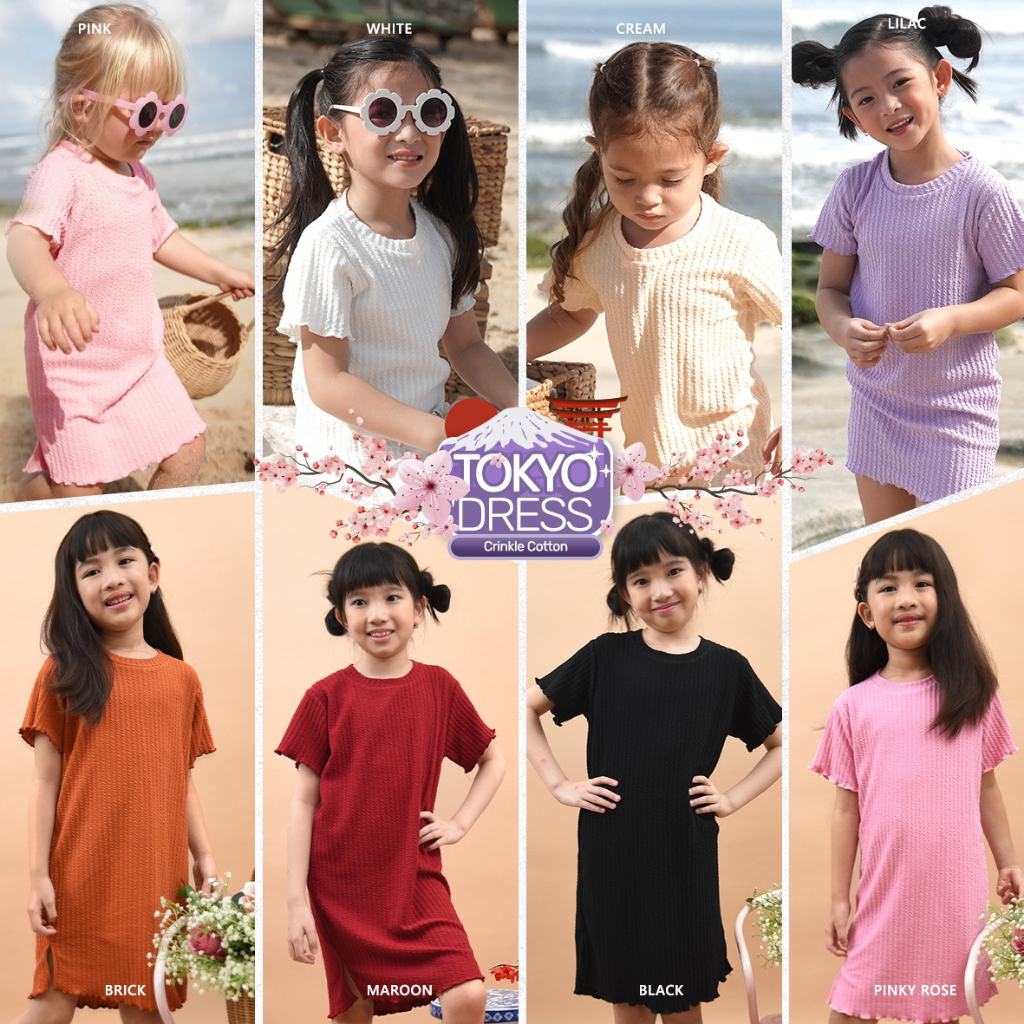 Zebe Tokyo Dress 6-9 Tahun Dress Anak Perempuan