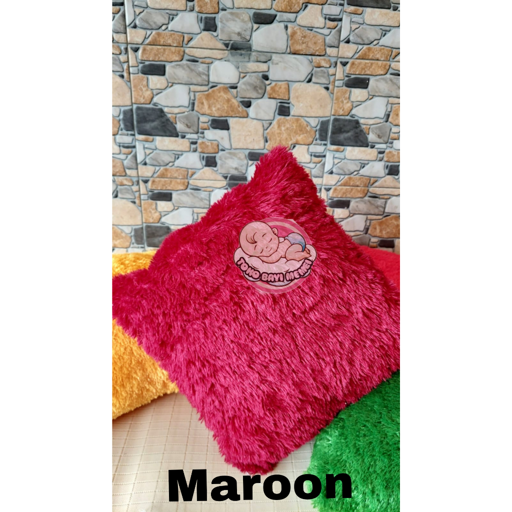 Bantal sofa ukuran 40x40 cm BISA DICUCI ULANG bulu rasfur PREMIUM halus lembut