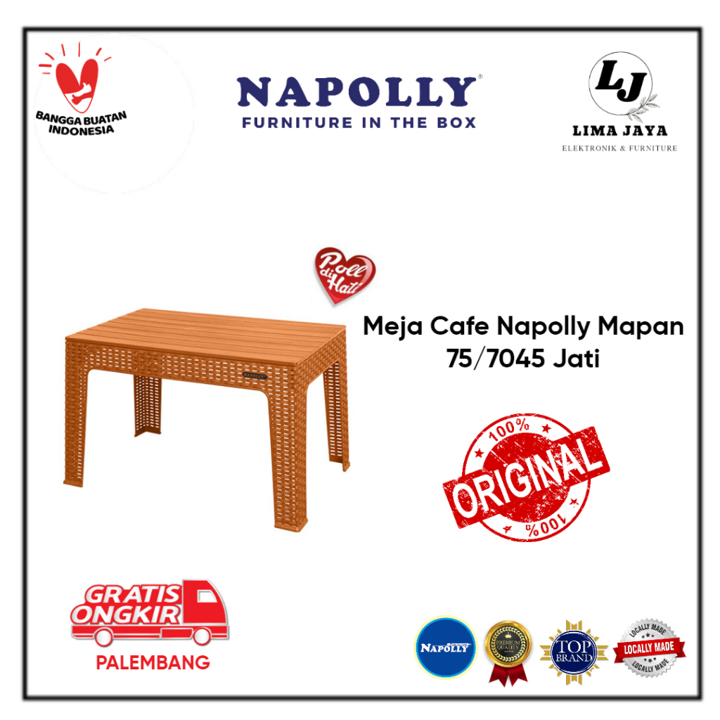 Meja Plastik Cafe Napolly Mapan 75/7045 Jati Meja Cafe Napolly