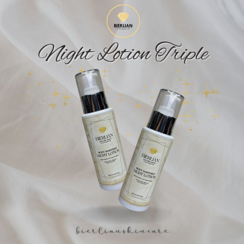 BIERLIAN NIGHT LOTION TRIPLE | HB UNGU | PURPLE NIGHT LOTION | HB PEMUTIH AMPUH