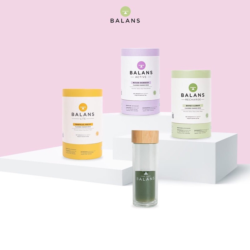 Balans Recharge | Balans Active | Balans Lite | Fiber & Probiotics Drink - Isi 14 Sachet | Minuman K