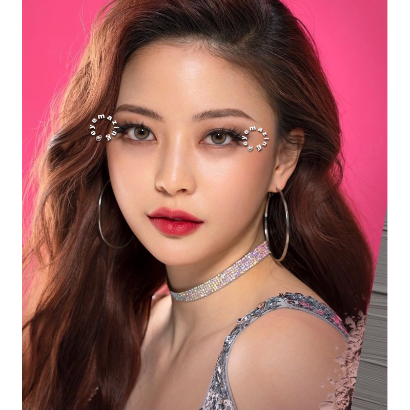 EYEMAZING Softlens - EMILY Gray / Grey / Abu Normal Minus Beda Minus