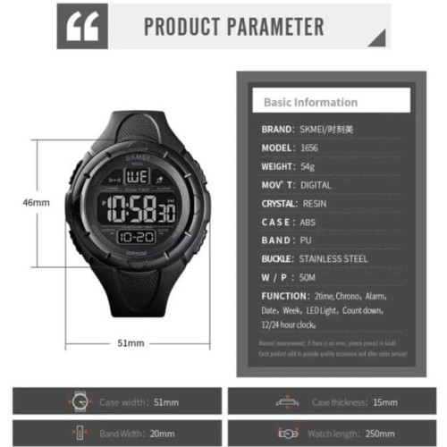 SKMEI 1656 Jam Tangan Pria Digital Anti Air