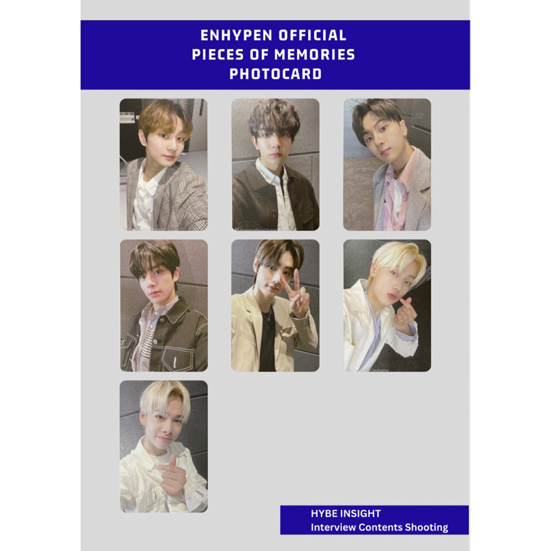 PHOTOCARD ENHYPEN PIECES OF MEMORIES PIECE OF MEMORIES POM OFFICIAL PHOTOBOOK JUNGWON HEESEUNG JAY J