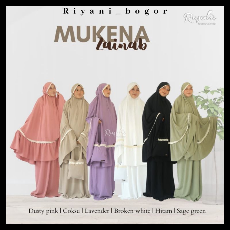 MUKENA WANITA TRAVELLING BAHAN CRINKLE RINGAN DAN ADEM ORIGINAL RIYANI