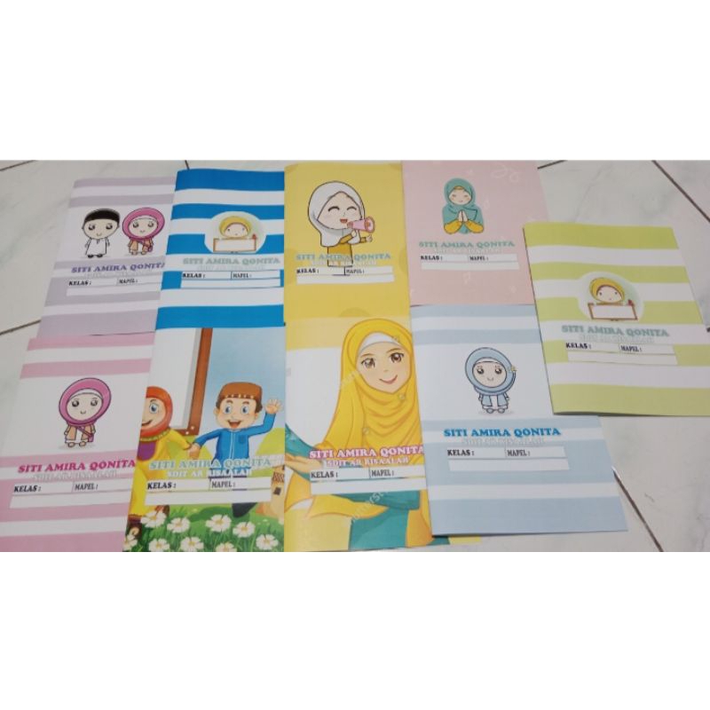 

sampul buku tulis (ukuran bukan big boss) custom, harga satuan