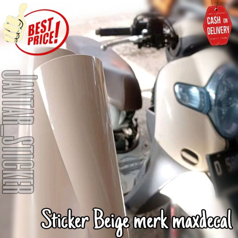 Stiker skotlet cream glossy Skotlet motor cream beige Sticker scotlite motor cream Stiker motor crea