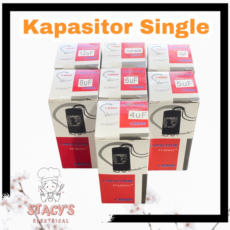 KAPASITOR MESIN CUCI SINGLE SEMUA UKURAN