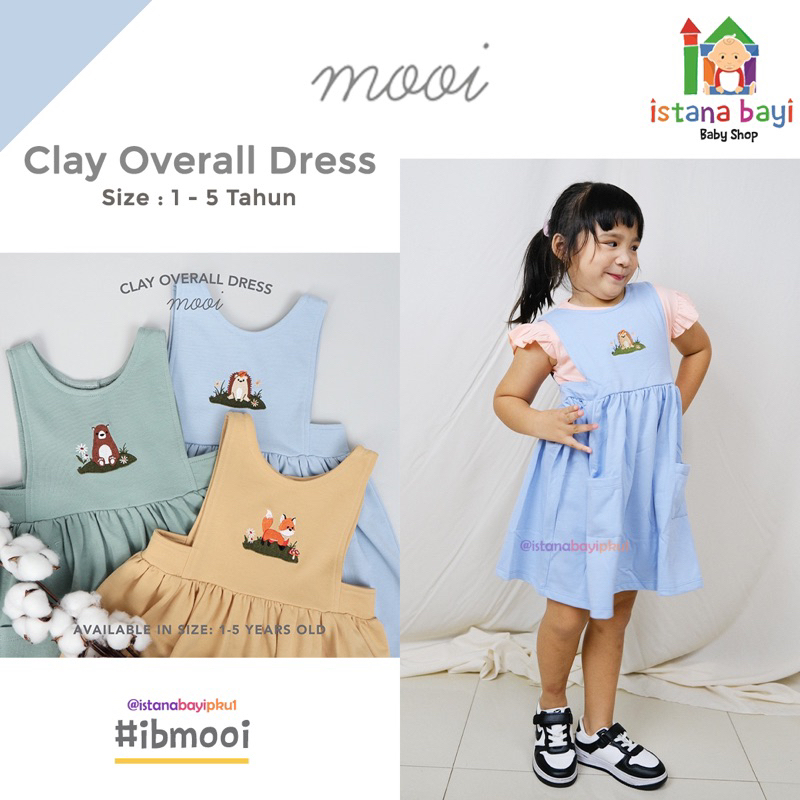 Mooi CLay Overall Dress / Dress Anak 1-5 Tahun