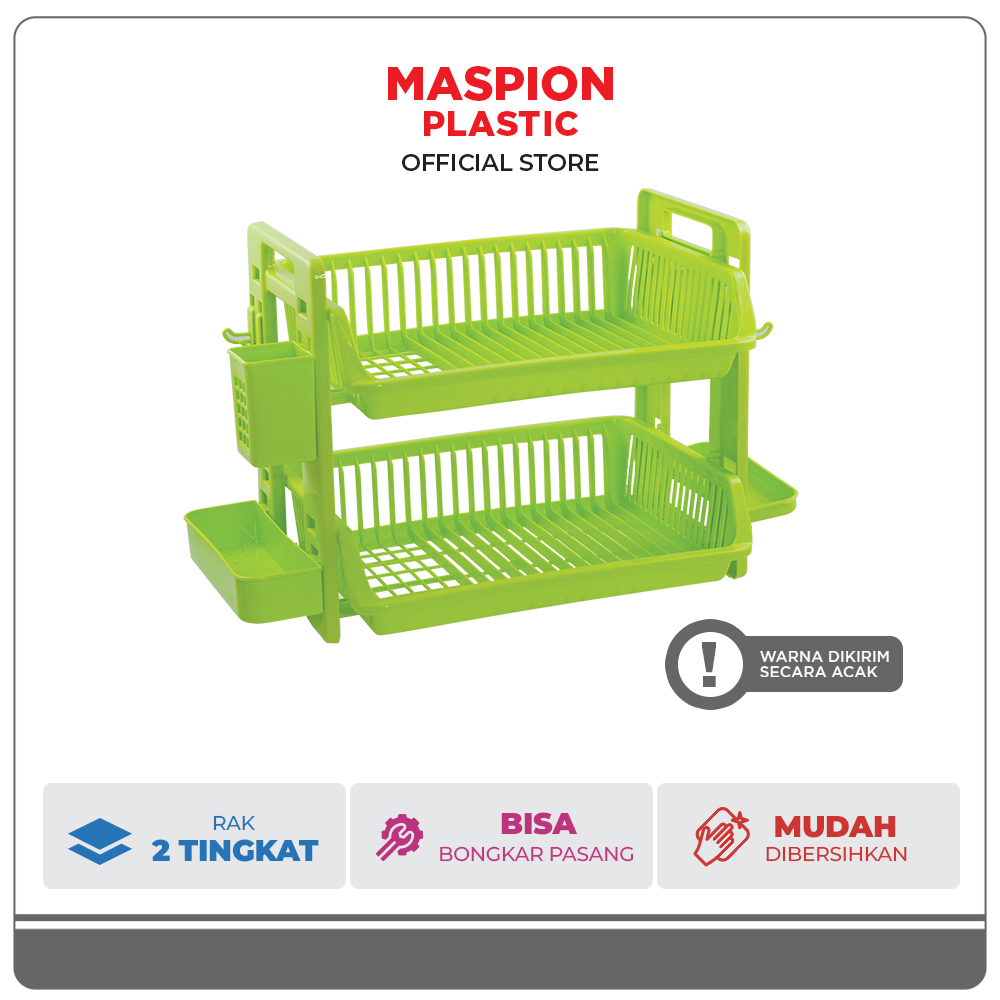 Maspion Rak Gelas dan Piring Plastik Multi Kitchen Rack