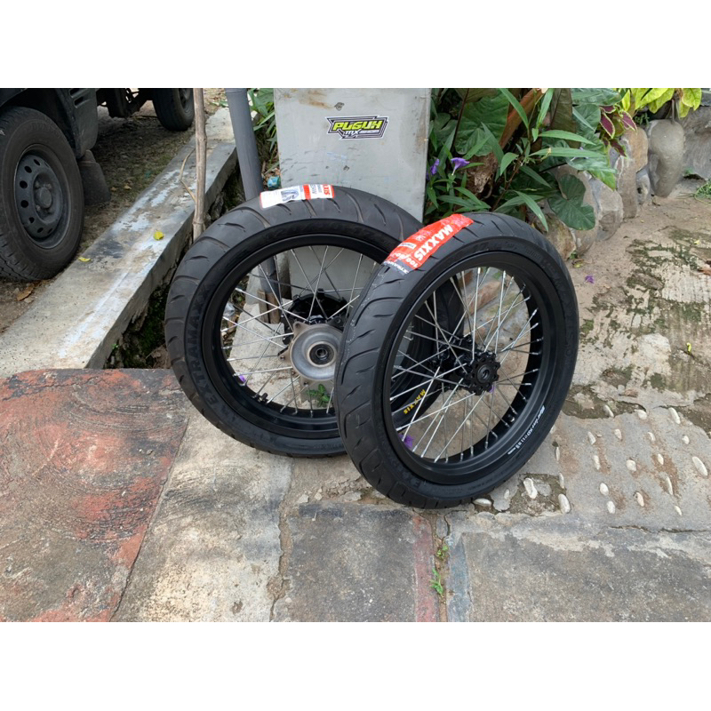 Wheelset paket wellset supermoto crf klx wr155 300 250 ban maxxis