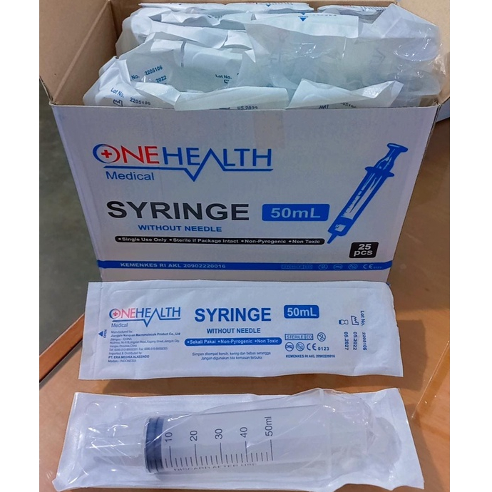 Eceran 1pcs - Spuit Suntikan Feeding Syringe tanpa jarum 50cc Catheter Tip