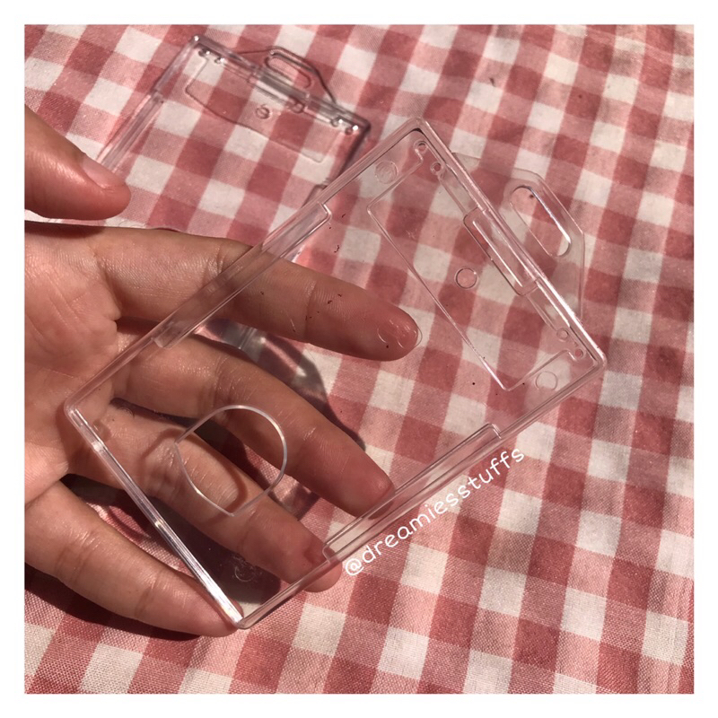 

(Dream) Frame Bening Transparant Casing Tempat ID Card Holder Portrait