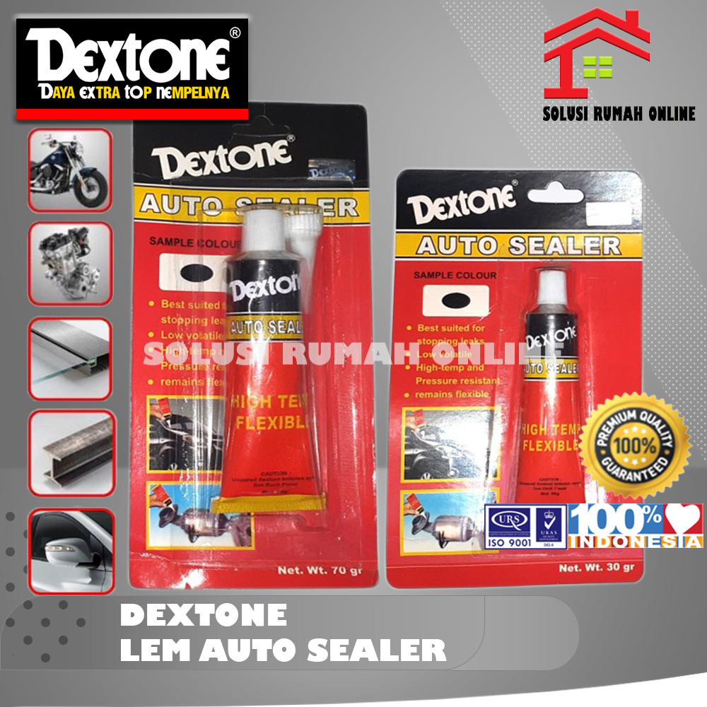 DEXTONE Auto Sealer Lem Gasket Hitam Sealant Silikon 30 70 GR