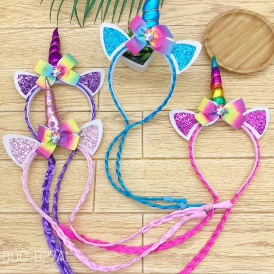 bando unicorn tanduk kuping kilat pita unicorn unc bando tanduk unicorn kuping