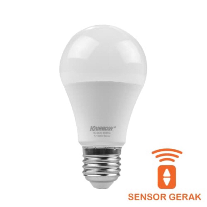 KRISBOW BOHLAM LAMPU LED SENSOR GERAK 7&amp;9WATT PUTIH/ACE KRISBOW BULB LED SENSOR 9W/LAMPU PLAFON/ LAMPU LED HEMAT ENERGI/ACE BOHLAM LAMPU LED BERGARANSI