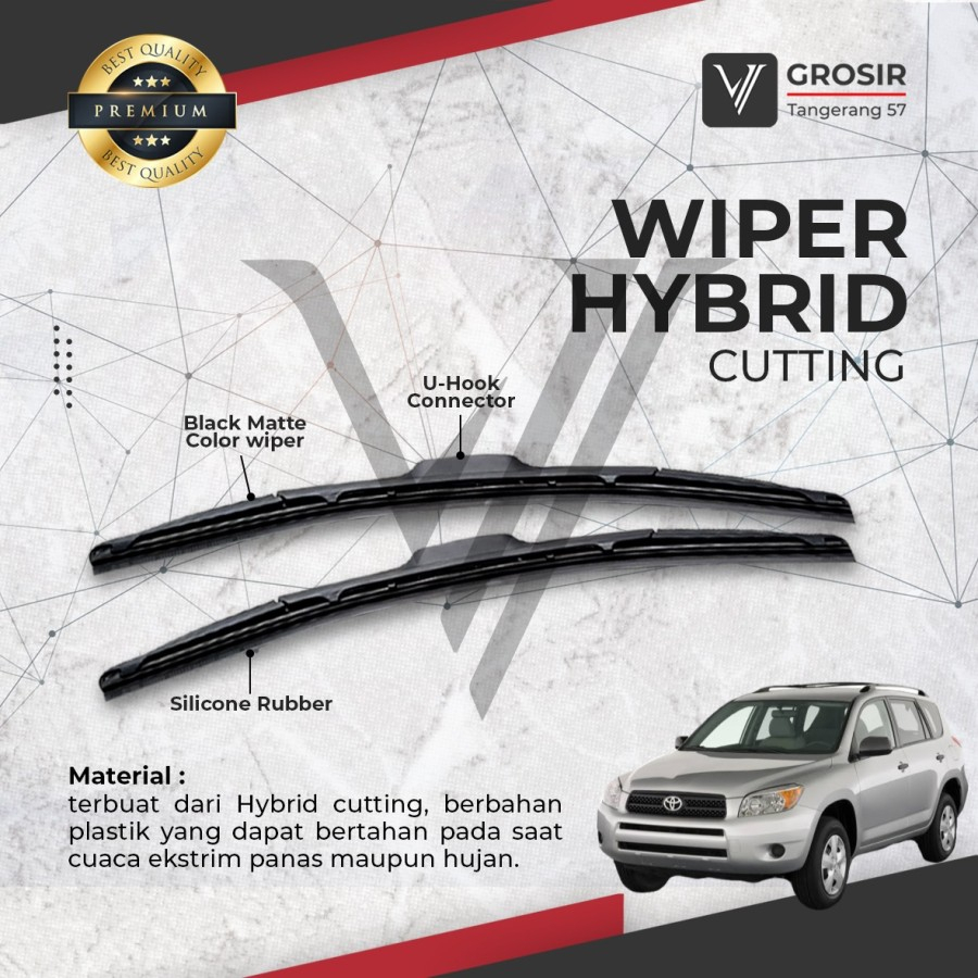 WIPER Toyota RAV 4 Rav4 2006-2012 HYBRID 2 PCS