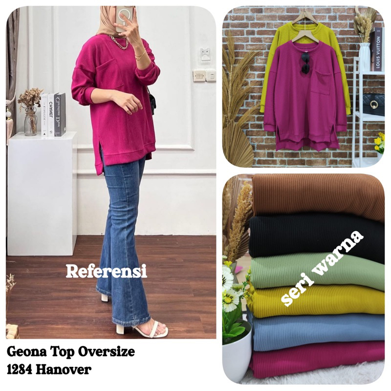 1284 atasan blouse wanita bahan hanover merk clarke