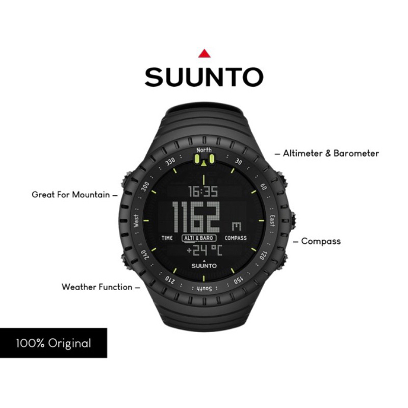 Suunto Core All Black Military Jam Tangan Outdoor