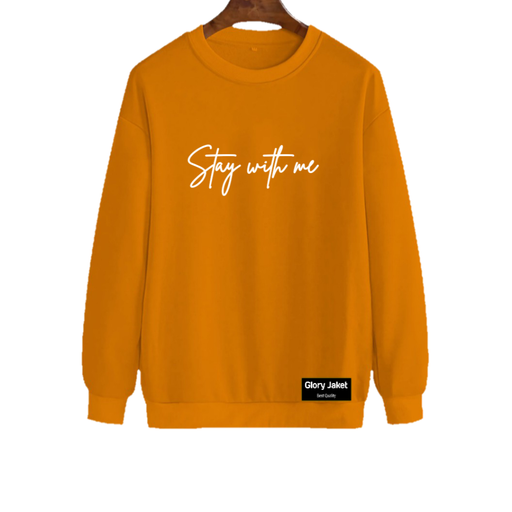 COD Sweater CREWNECK Wanita STAY WITH ME Sablon Dtf