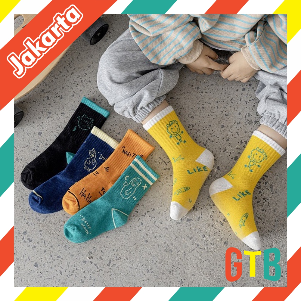 GTB Kaos Kaki Anak Motif Graffiti Kaus Kaki Bayi Lucu KK064