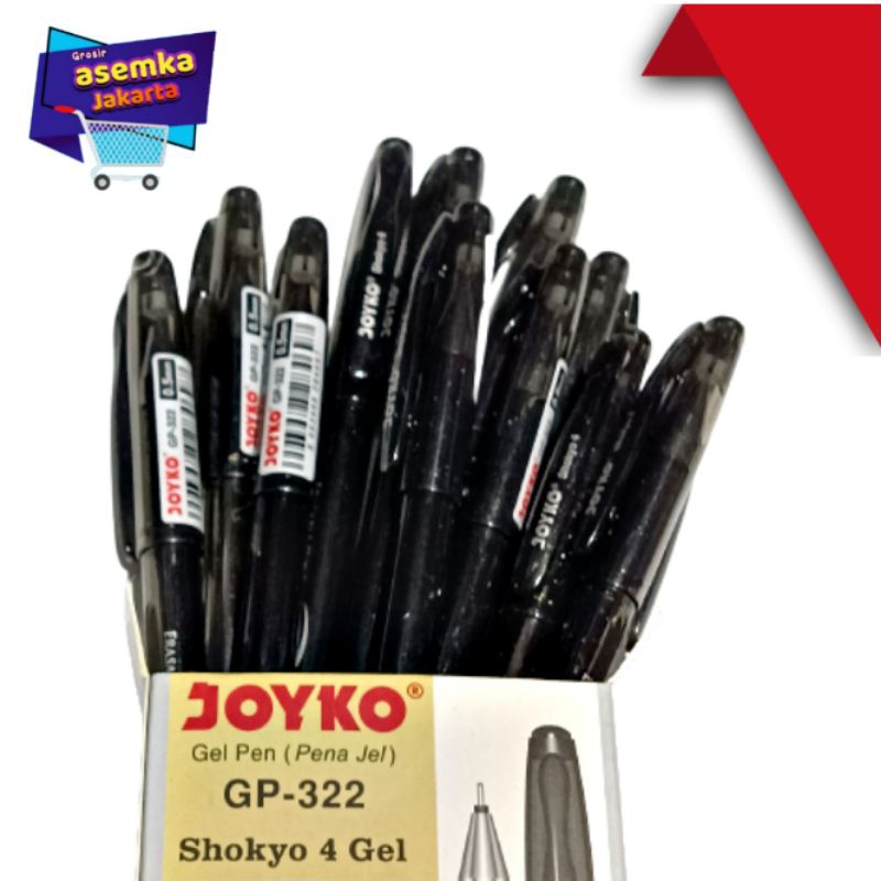 Bolpen Pulpen Gel Joyko GP-322 Shokyo 4 Gel bisa di hapus isi 12pcs