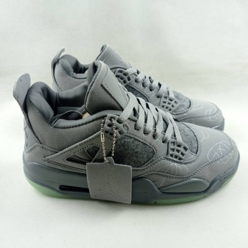 NIKE AIR JORDAN 4 KAWS GREY || GLOW IN THE DARK || ORIGINAL PREMIUM GOOD QUALITY