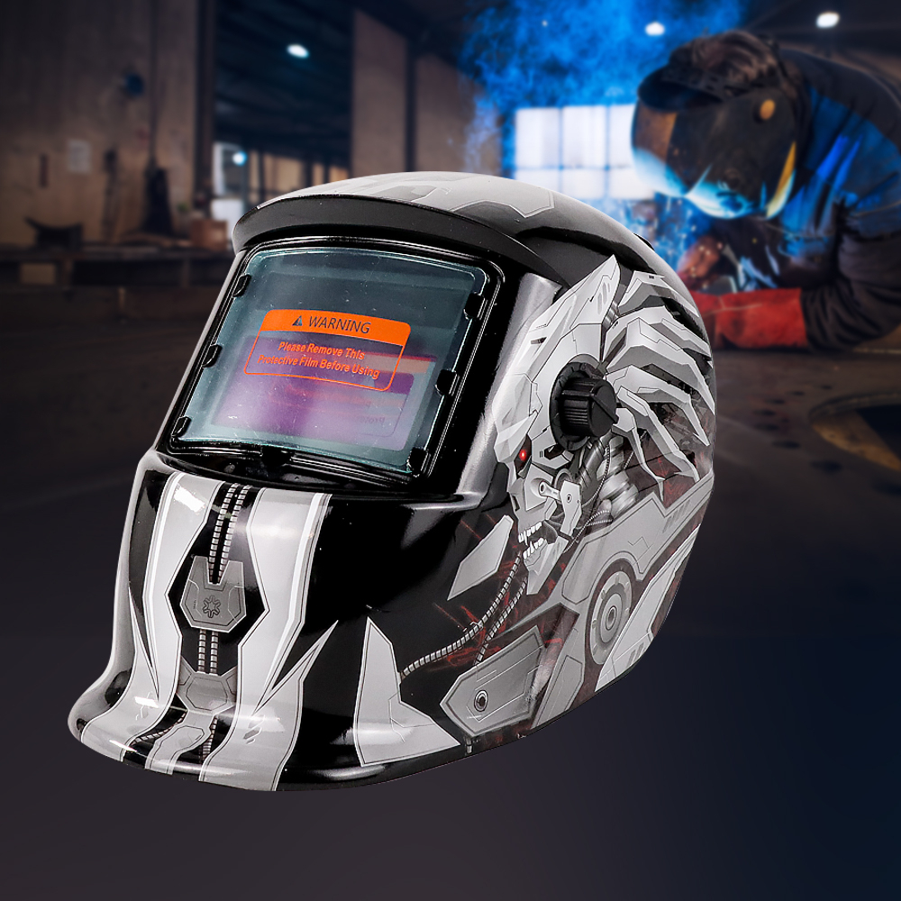 Helm Las Otomatis Auto Darkening Welding Helmet Terminator - HW-013 - 7ROTCBBK Black