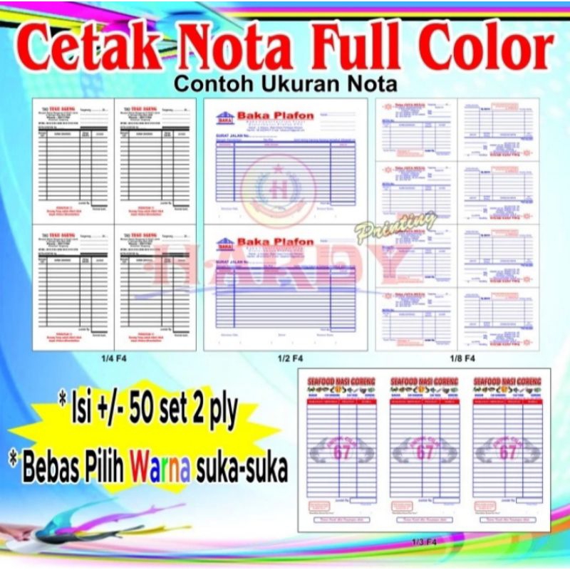 Nota Full Color NCR 1 RIM