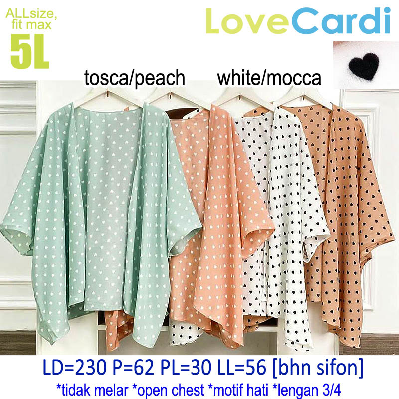 outer jumbo LD 210-230, SPRING, LOVE CARDI, big size, XXXXXL, loose, SIFON