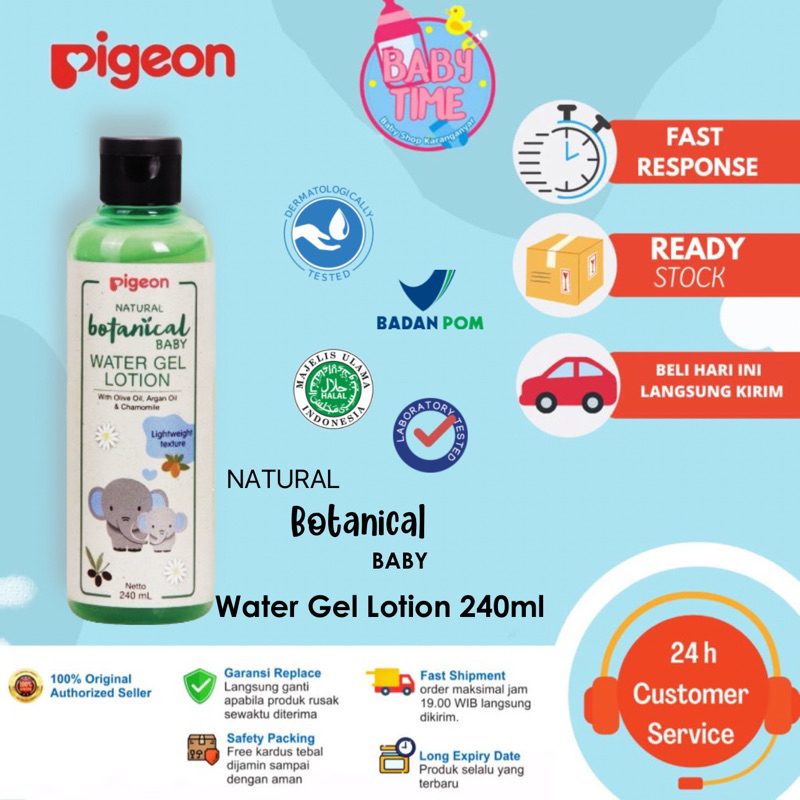 Handbody Lotion Bayi PIGEON Botanical Baby Water Gel Lotion 240Ml