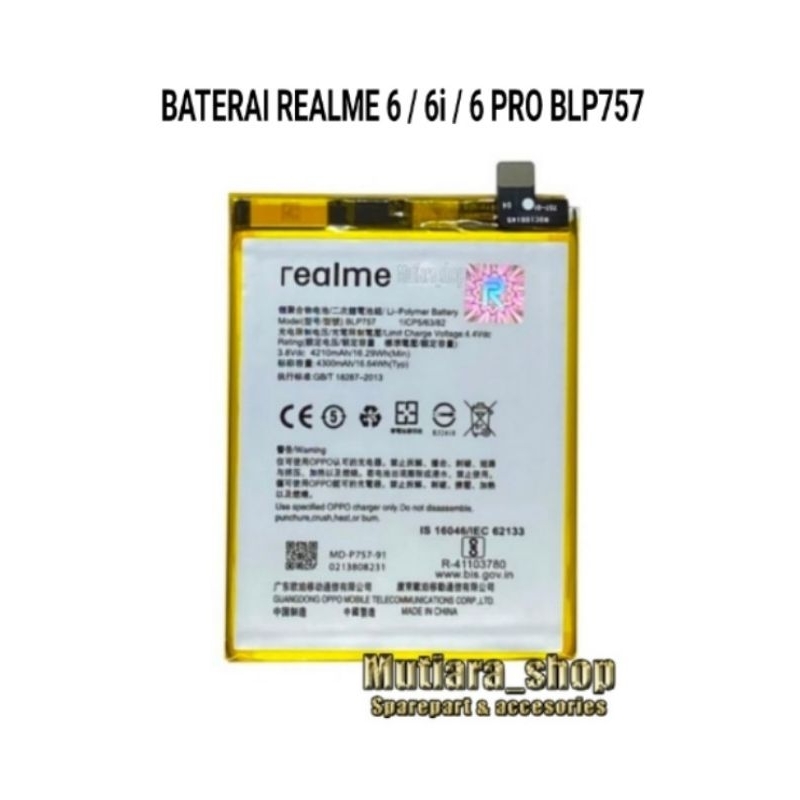 BATERAI / BATRE REALME 6 / 6i / 6 PRO BLP757