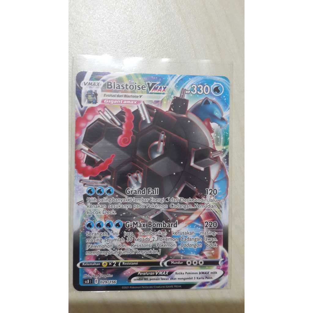 POKEMON TCG INDONESIA BLASTOISE VMAX SCB 028/156