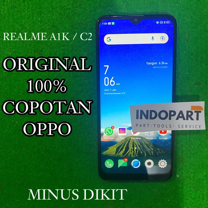 LCD TS OPPO A1K / REALME C2 ORIGINAL COPOTAN ASLI 100% OPPO