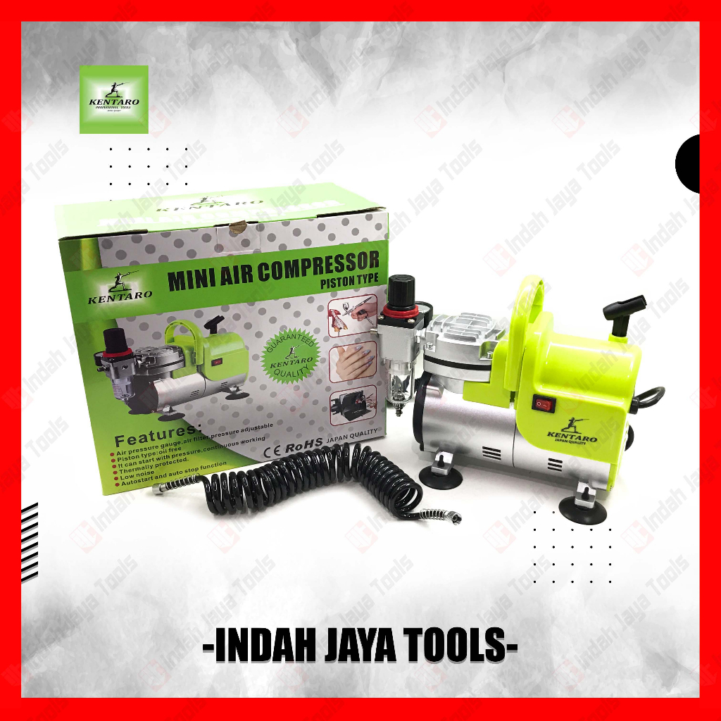 KENTARO Mini Compressor PISTON TYPE - Kompresor Mini Air Brush Cat Spray Gun
