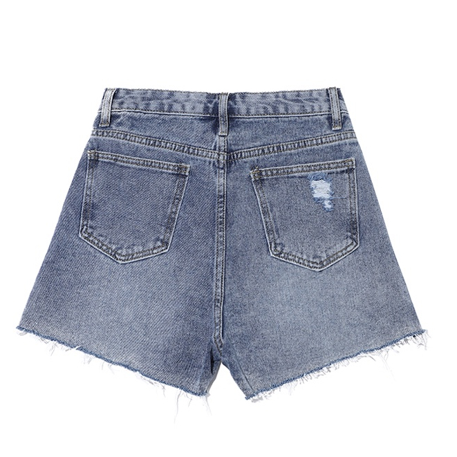 Hot Pants Jeans Wanita Highwaist Rawis Celana Jeans Pendek Wanita  Korea Kekinian