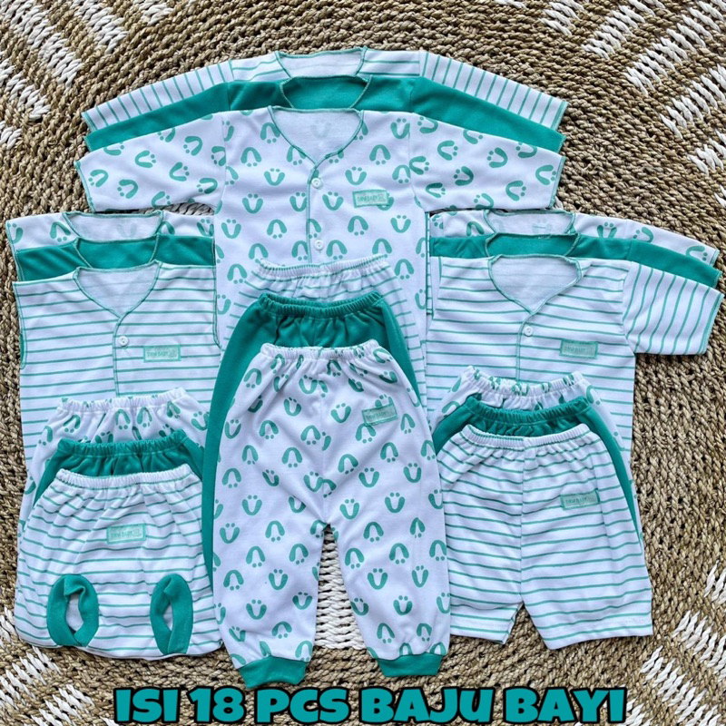 PROMO 7.7 18 Pcs Baju Bayi Celana Bayi Setelan Bayi Baju Bayi Newborn Baju Bayi Baru Lahir Atasan Bayi Baju Bayi Murah Baju Bayi Lucu Baju Bayi Serian Tosca DNW BABY