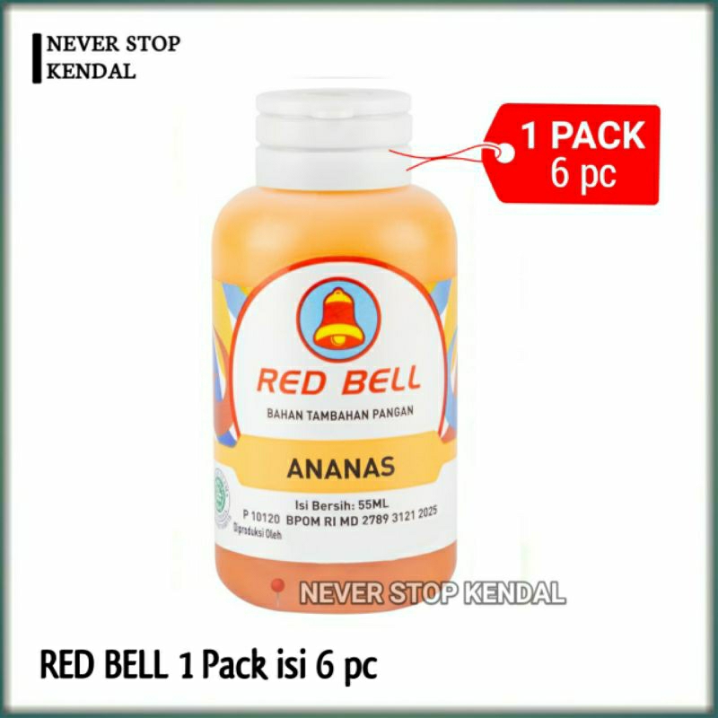 

Pasta/Perisa Ananas Red Bell 1 pack isi 6 pc