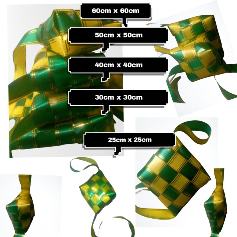 

hiasan ketupat pita lebaran mini jumbo hampers plastik