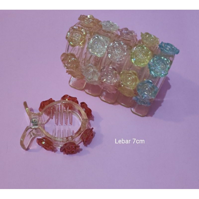 JEPIT IKAN MAWAR - AKSESORIS RAMBUT - JEPIT RAMBUT IKAN PERMATA UKURAN BESAR - JEPIT MUTIARA - JEPIT