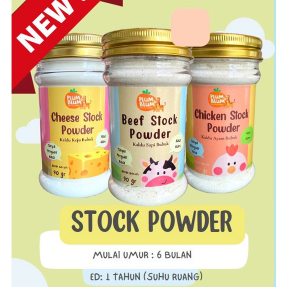 PLUM &amp; BLUM STOCK POWDER NO MSG KALDU ASLI AYAM SAPI JAMUR | KALDU ANAK MPASI TANPA PENGAWET / kaldu mpasi