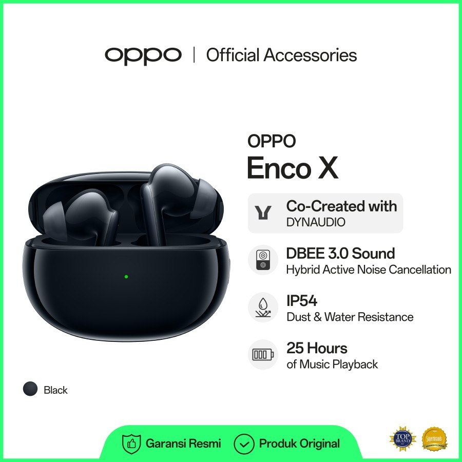 OPPO Enco X TWS Wireless with Dynaudio HD Quality Sound Garansi Resmi