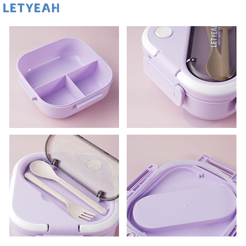 letyeah 1300ml Kotak bekal makan lunch box set /tempat makan anak set tas bekal /330ml cangkir sup /BPA free