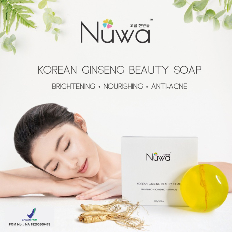 Nuwa Korean Ginseng & 24 Gold Collagen Soap / Sabun Ginseng Korea / Sabun 24 Karat Emas Medan