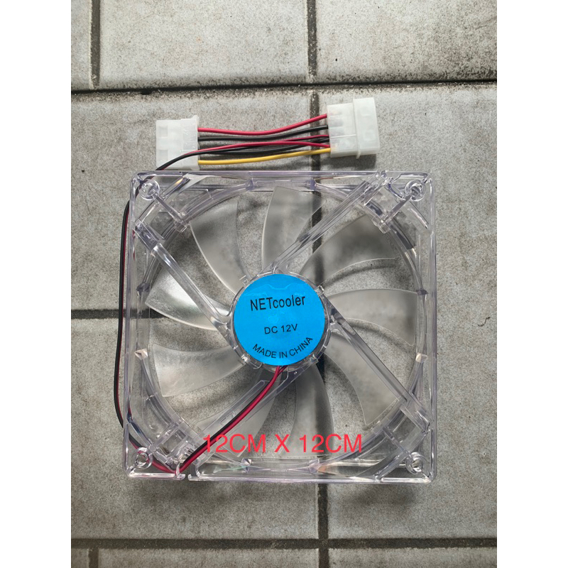 fan casing 12cm transparan+led