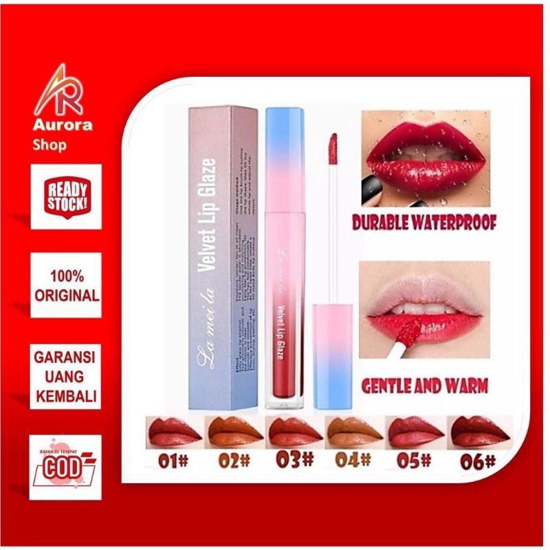 LAMEILA silky glass Velvet Lipstik Lip Glaze cair