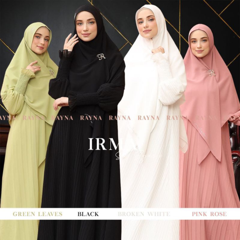 RAYNA - IRMA SET SYAR'I - DRESS - KHIMAR - POLOS