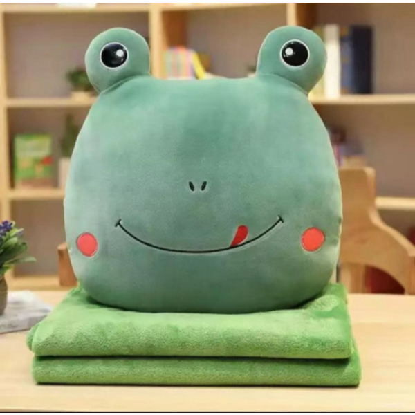 

Boneka 3in1 Diskon Bunny Balmut Kodok Monkey Selimut Bantal Singa - B01-KODOK Promo