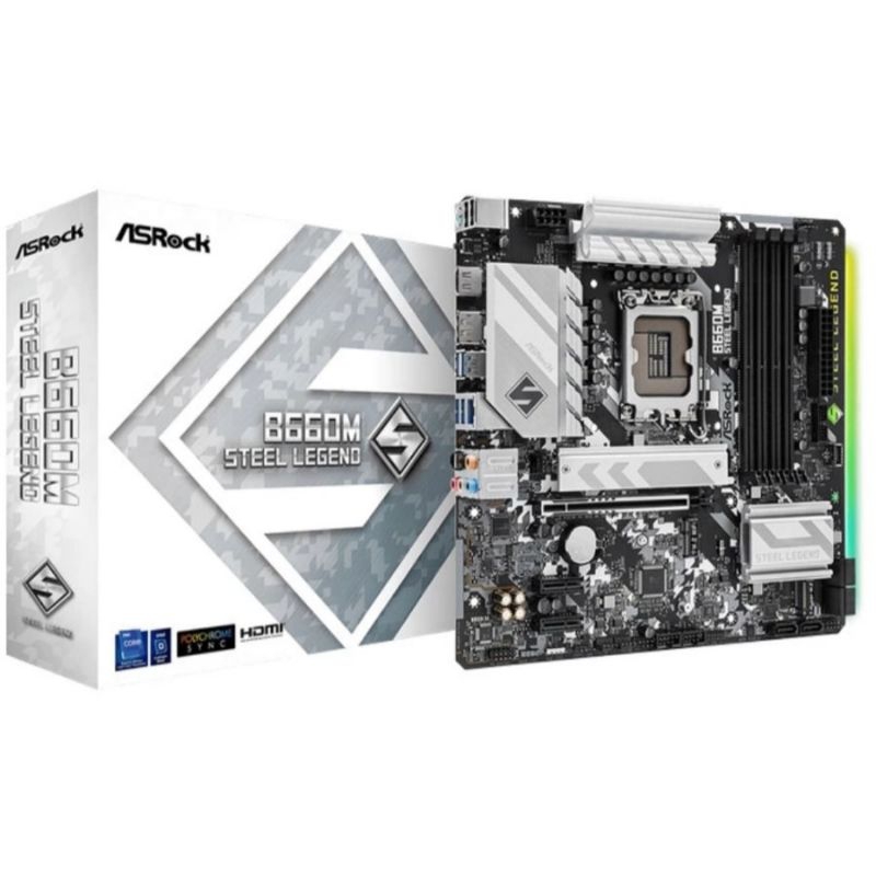 MOTHERBOARD ASROCK B660M STEEL LEGWND INTEL LGA 1700 GEN 12